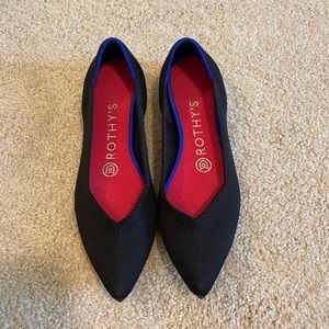 Rothy’s “the point” black flat.